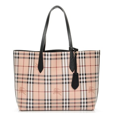 burberry haymarket check medium tote|Burberry checked canvas tote bag.